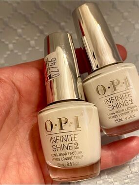 OPI Alpine White Infinite Shine Long Wearing Nail Lacquer Lot of 2